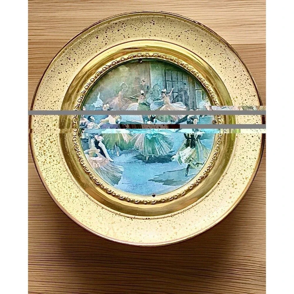 Vintage Peerage England Brass Ballet Wall Hangings Plaque Pair Coquette Decor